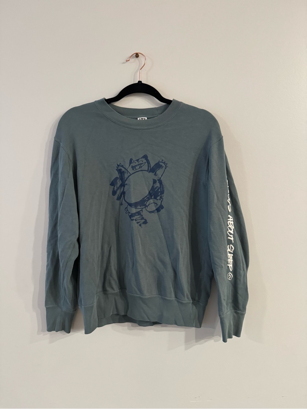 Men's Pokémon Slate Blue Graphic Crewneck Sweatshirt